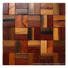 Industrial Style Multi-Color Solid Wood Wall Mosaic Tile Price